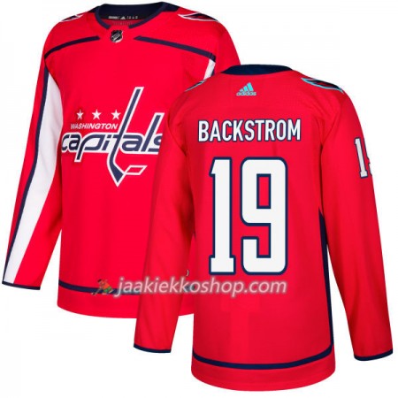 Miehille NHL Washington Capitals Pelipaita Nicklas Backstrom 19 Adidas 2017-2018 Punainen Authentic